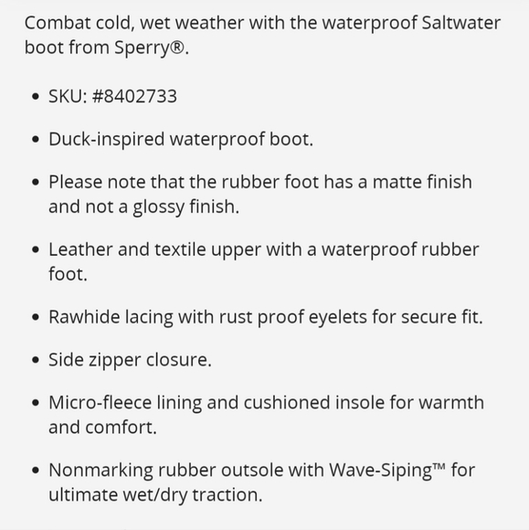 SPERRY Saltwater Quilted Duck Boots - Picture 13 of 13